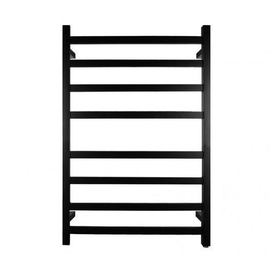 Black Electric Heated Towel Rack 8 Bars