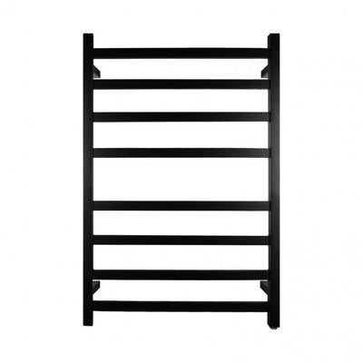 Black Electric Heated Towel Rack 8 Bars