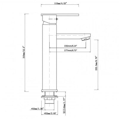 Chrome Tall Basin Mixer