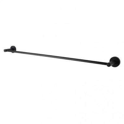 Round Black Single Towel Rack Rail 800mm