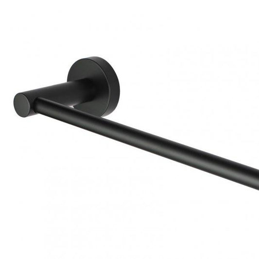 Round Black Single Towel Rack Rail 800mm