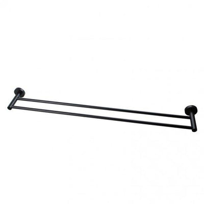 Round Black Double Towel Rack Rail 790mm