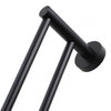 Round Black Double Towel Rack Rail 790mm