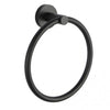 Round Black Hand Towel Ring Wall Mounted