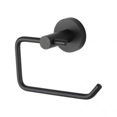 Round Black Toilet Paper Roll Holder Wall Mounted