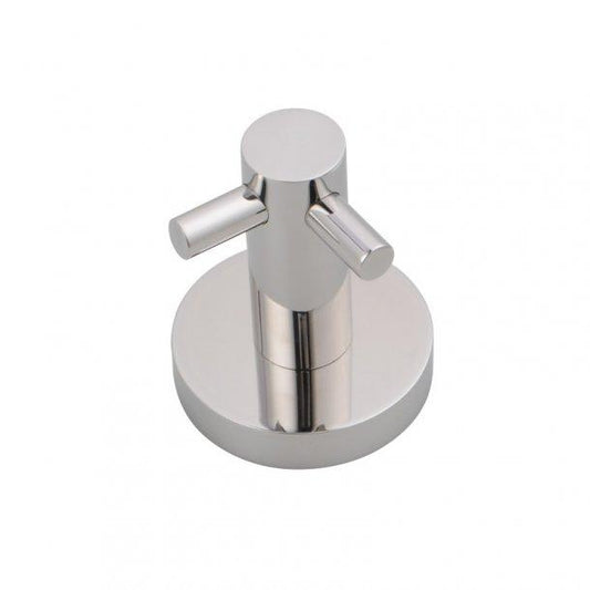 Round Chrome Stainless Steel Double Robe Hook Wall Mounted