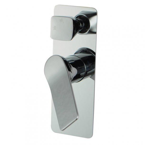 Chrome Shower Wall Mixer With Diverter