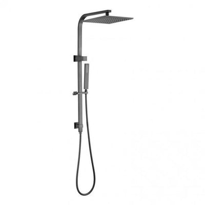 10'' Square Gun Metal Grey Shower Station Top Water Inlet