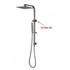 10'' Square Gun Metal Grey Shower Station Top Water Inlet