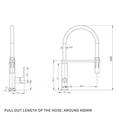 Black Kitchen Sink Mixer Tap 360° Swivel