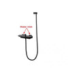 Square Black Handheld Shower With Spout & Mixer Diverter