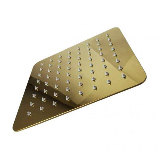 200mm 8" Stainless Steel 304 Yellow Gold Super-slim Square Rainfall Shower Head