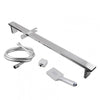 Square Chrome Sliding Shower Rail with 3 Mode Handheld Shower Wall Connector Set