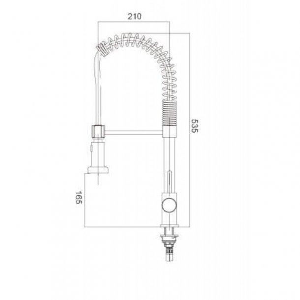 Tall Spring Chrome Pull Out Kitchen Sink Mixer Tap