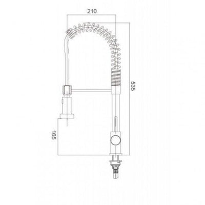 Tall Spring Chrome Pull Out Kitchen Sink Mixer Tap