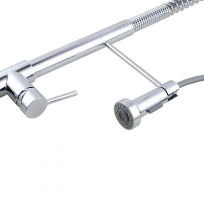 Tall Spring Chrome Pull Out Kitchen Sink Mixer Tap