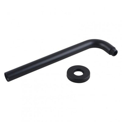 Round Black Stainless Steel Wall Mounted Shower Arm 300mm