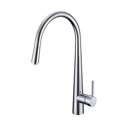 Round Chrome 360° Swivel Pull Out Kitchen Sink Mixer Tap Solid Brass