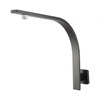 Square Gun Metal Grey Gooseneck Wall Shower Arm