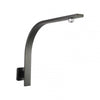 Square Gun Metal Grey Gooseneck Wall Shower Arm