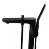 Black Freestanding Bathtub Mixer with Handheld Shower Spout Floor Mounted