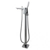 Chrome Freestanding Bathtub Mixer with Handheld Shower Spout Floor Mounted