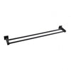 Black Double Towel Rail 800mm