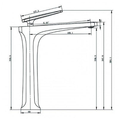 Bathroom Chrome Tall Basin Mixer Tap