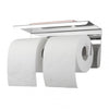 Chrome Double Toilet Paper Holder Stainless Steel Wall Mounted