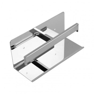 Chrome Double Toilet Paper Holder Stainless Steel Wall Mounted