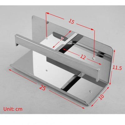 Chrome Double Toilet Paper Holder Stainless Steel Wall Mounted