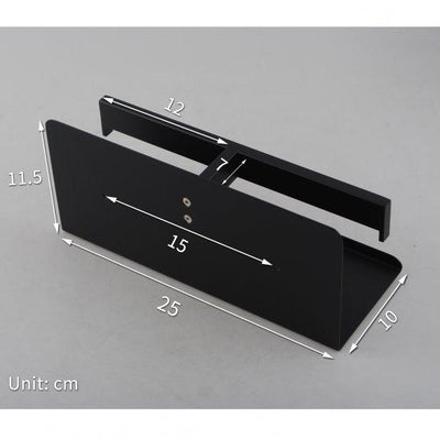 Black Double Toilet Paper Holder Stainless Steel Wall Mounted