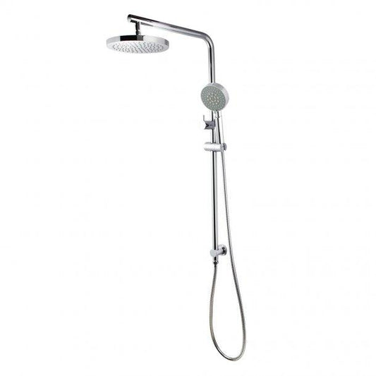 8'' Right Angle Round Chrome Shower Station Top Inlet