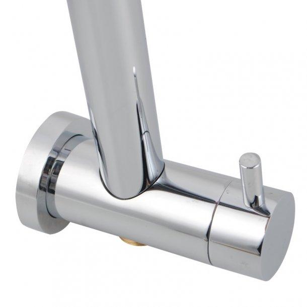 8'' Right Angle Round Chrome Shower Station Top Inlet