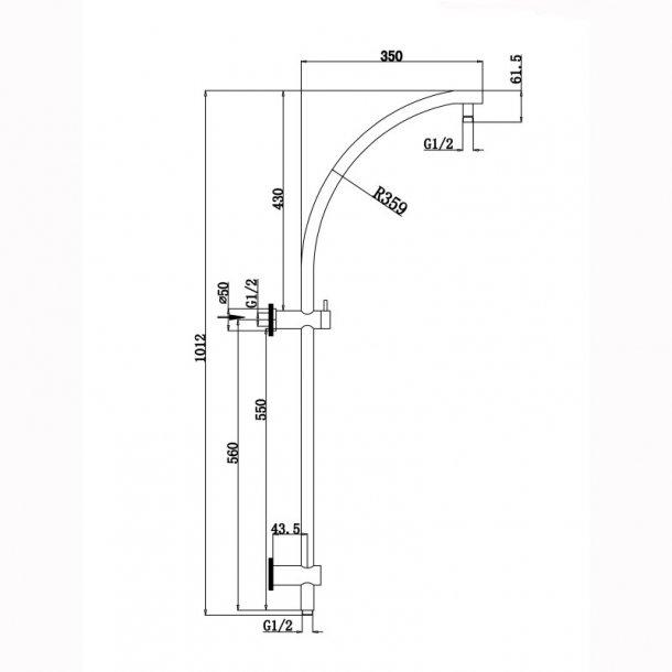 8'' Round Chrome Shower Station Top Inlet