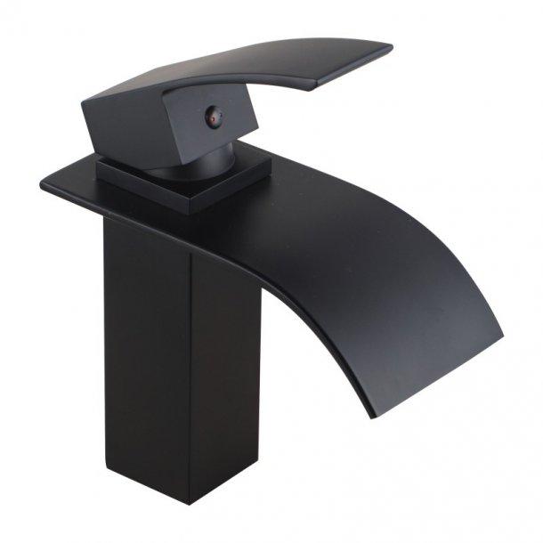 Waterfall Matte Black Basin Mixer