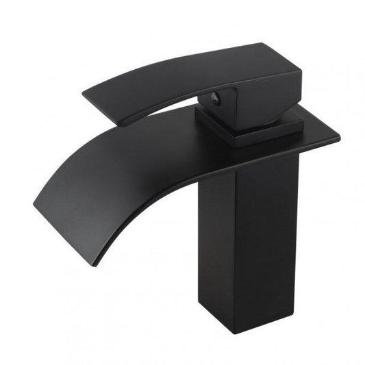 Waterfall Matte Black Basin Mixer