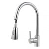 Round Chrome Pull Out Shower Kitchen Sink Mixer Tap