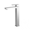 Solid Brass Square Chrome Tall Basin Mixer Bathroom Vanity Tap