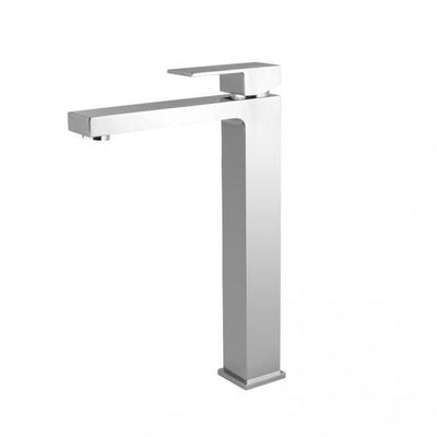 Solid Brass Square Chrome Tall Basin Mixer Bathroom Vanity Tap