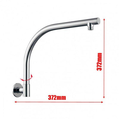 Round Chrome Swivel Wall Mounted Shower Arm