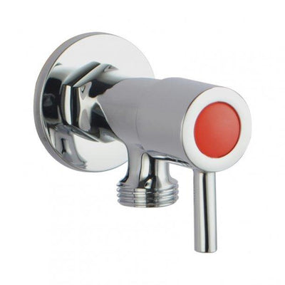 Round Chrome Brass 1/4 Turn Toilet Cistern Tap Shut Off Valve Wall Mounted