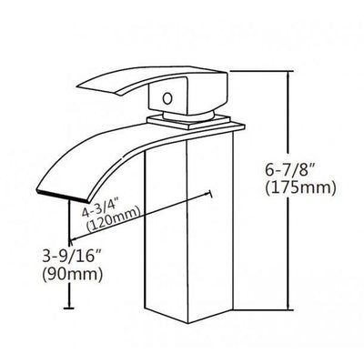 Chrome Waterfall Basin Mixer