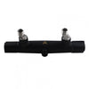 Black Round Wall Mount Rail Diverter Mixer Tap Shower SET Bottom Inlet