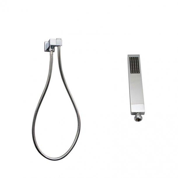 Square Chrome Hand Held Shower Set