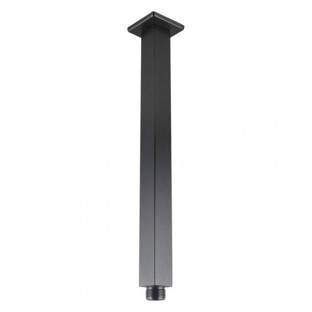 Square Gunmetal Grey Ceiling Shower Arm 300mm Stainless Steel