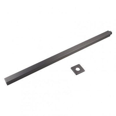 Square Gunmetal Grey Ceiling Shower Arm 600mm Stainless Steel