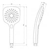 ABS 3 Functions Chrome Handheld Shower Head Only