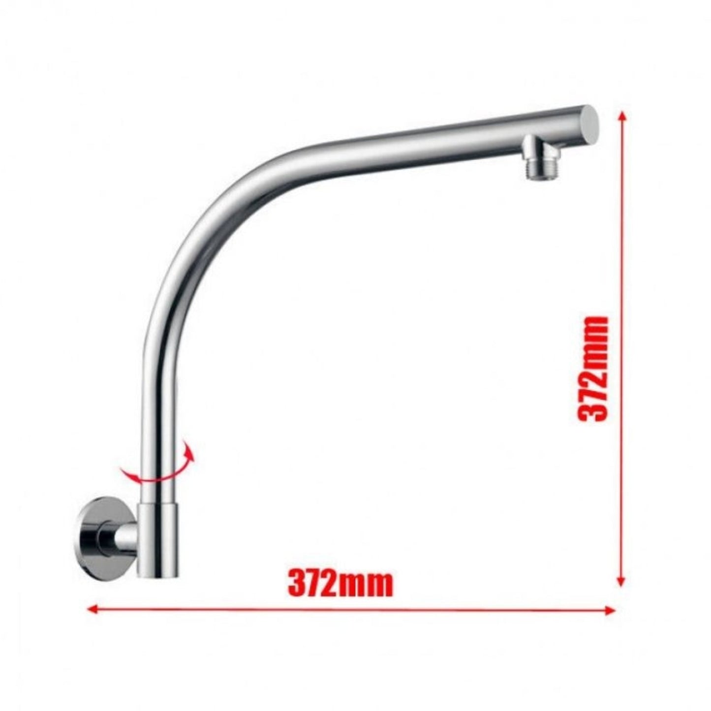 Pentro Chrome Swivel Wall Mounted Shower Arm