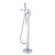 Chrome Freestanding Bath Mixer With Hand held Shower